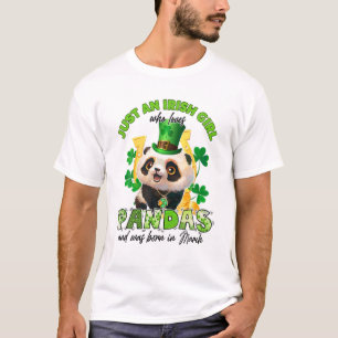 Gewoon een Iers meisje dat van Pandas Lucky March  T-shirt