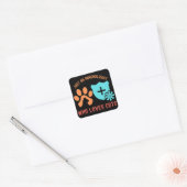 Gewoon een immunoloog die van katten houdt vierkante sticker (Envelop)