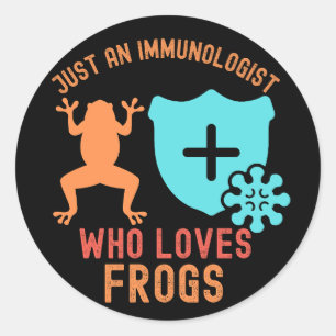 Gewoon een immunoloog die van kikkers houdt ronde sticker
