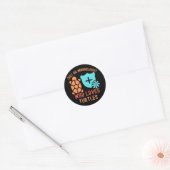 Gewoon een immunoloog die van schildpadden houdt ronde sticker (Envelop)