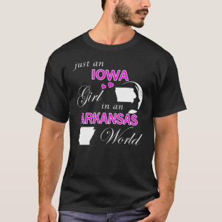 Gewoon een Iowa-meisje in een Arkansas-wereld T-shirt