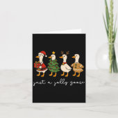 Gewoon een Jolly Goose Funny Goose Santa Reindeer  Kaart (Voorkant)