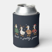 Gewoon een Jolly Goose Kerst Eend Vakantie Kerstmi Blikjeskoeler (Blikje Voorkant)