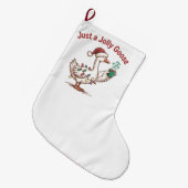 Gewoon een Jolly Goose Kerstgans Drink Matcha Grote Kerstsok (Voorkant (Hangend))