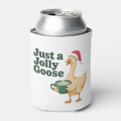 Gewoon een Jolly Goose Kerstvogelliefhebbers Blikjeskoeler (Blikje Voorkant)