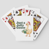 Gewoon een Jolly Goose Kerstvogelliefhebbers Pokerkaarten (Achterkant)