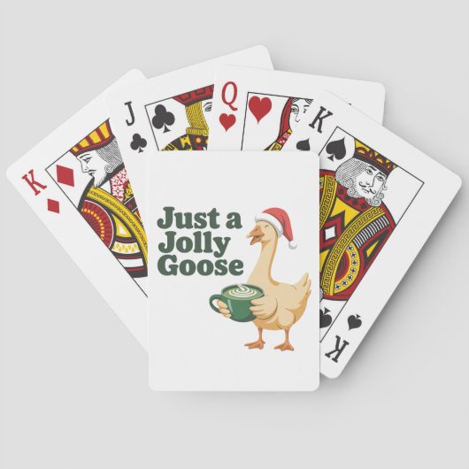 Gewoon een Jolly Goose Kerstvogelliefhebbers Pokerkaarten (Achterkant)