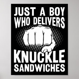 Gewoon een jongen die boterhammen met knokkel afle poster