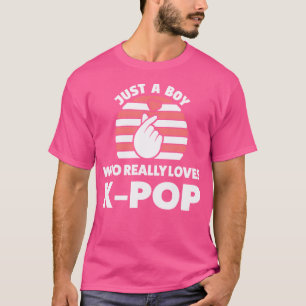Gewoon een jongen die echt van K-Pop Zuid-Korea ho T-shirt
