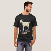 Gewoon een jongen die Geiten Geit liefheeft T-shirt (Voorkant volledig)