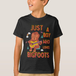 gewoon een jongen die gek is op bigfoot t-shirt