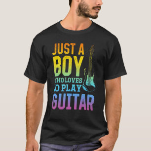 Gewoon een jongen die gek is op gitaar - elektrisc t-shirt