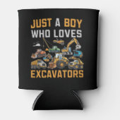 Gewoon Een Jongen Die Graafmachines Constructie Le Blikjeskoeler (Voorkant)