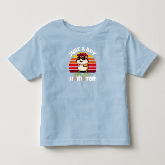 Gewoon een jongen die hamsters liefheeft kinder shirts (Voorkant)