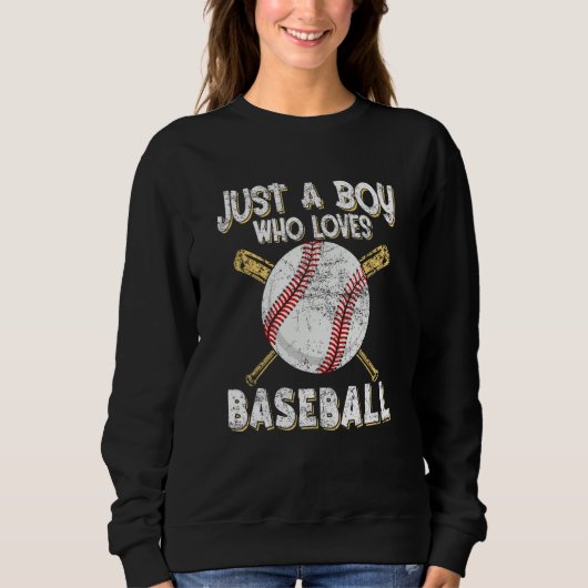 Gewoon een jongen die honkbal pitcher pitch catche trui (Voorkant)