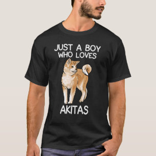 Gewoon een jongen die houdt van Akitas Quote voor  T-shirt