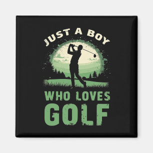 Gewoon een jongen die houdt van golfclub golfer go magneet