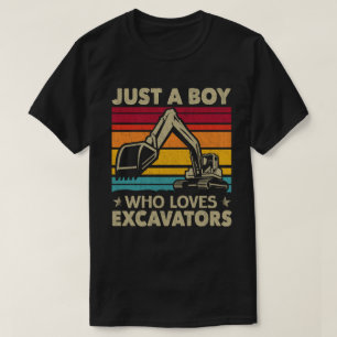 Gewoon een jongen die houdt van graafmachines cons t-shirt