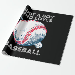 Gewoon een jongen die houdt van honkbal batter hon cadeaupapier
