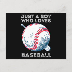Gewoon een jongen die houdt van honkbal batter hon feestdagenkaart