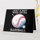 Gewoon een jongen die houdt van honkbal batter hon kaart (Gele Bloem)