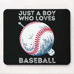 Gewoon een jongen die houdt van honkbal batter hon muismat