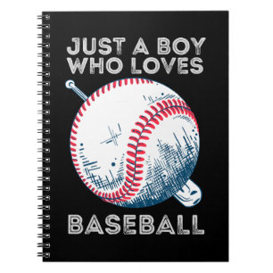 Gewoon een jongen die houdt van honkbal batter hon notitieboek