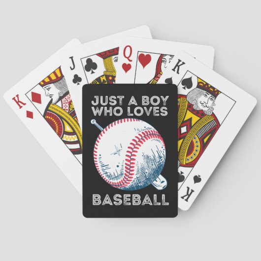 Gewoon een jongen die houdt van honkbal batter hon pokerkaarten (Achterkant)