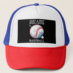 Gewoon een jongen die houdt van honkbal batter hon trucker pet