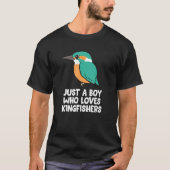 Gewoon een jongen die houdt van ijsvogels Schattig T-shirt (Voorkant)