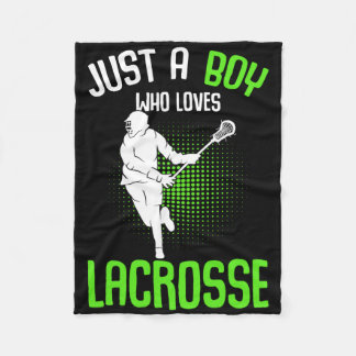 Gewoon een jongen die houdt van Lacrosse speler Je Fleece Deken