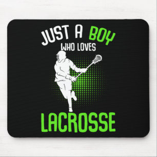 Gewoon een jongen die houdt van Lacrosse speler Je Muismat