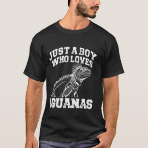 Gewoon een jongen die houdt van leguanen reptiel h t-shirt