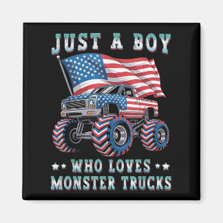 Gewoon een jongen die houdt van Monster Trucks Ame Magneet