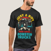 Gewoon een jongen die houdt van monstertrucks voor t-shirt (Voorkant)