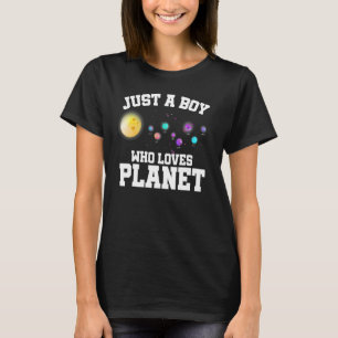 Gewoon een jongen die houdt van Planet Solar Syste T-shirt