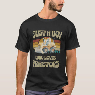 Gewoon een jongen die houdt van tractoren construc t-shirt