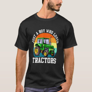 Gewoon een jongen die houdt van tractoren schattig t-shirt