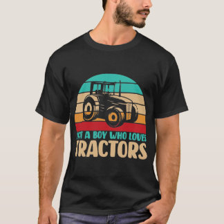 Gewoon een jongen die houdt van tractoren T-shirt, T-shirt