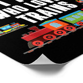 Gewoon een jongen die houdt van Train Peuter Shirt Poster (Hoek)