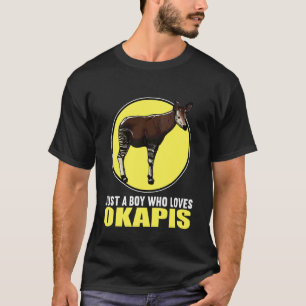 Gewoon een Jongen die Okapi's Okapi Liefheeft T-shirt