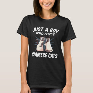 Gewoon een jongen die Siamese katten liefheeft u20 T-shirt