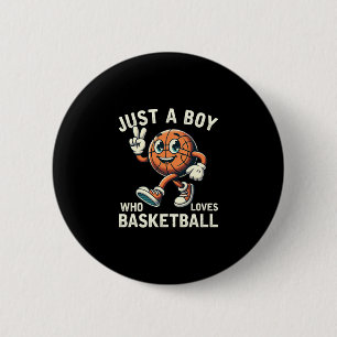 Gewoon een jongen die Skelet Jongens liefheeft  Ronde Button 5,7 Cm