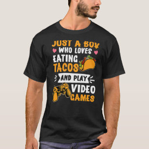 Gewoon een jongen die Taco Gamer Taco Viva México T-shirt
