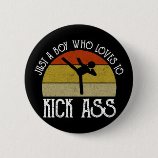 Gewoon Een Jongen Die Van Afrossen Houdt Ronde Button 5,7 Cm
