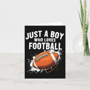 Gewoon Een Jongen Die Van American Football Houdt  Kaart