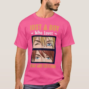 Gewoon een jongen die van anime houdt en manga sch t-shirt
