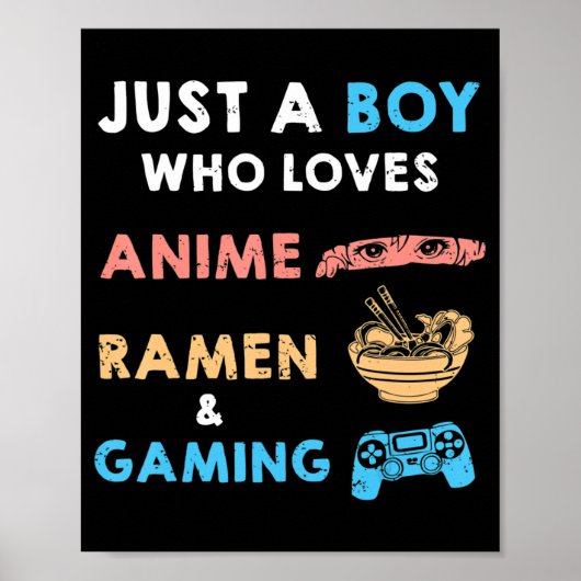 Gewoon een jongen die van Anime Ramen houdt en Gam Poster (Voorkant)