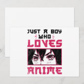 Gewoon een jongen die van Anime Weeb Otaku houdt Kaart (Voorkant / Achterkant)