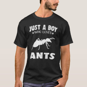 Gewoon een jongen die van Ant Cool Animals houdt T-shirt